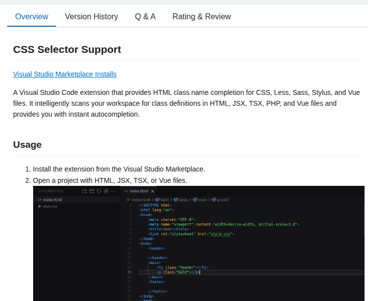 Vista previa de CSS Selector Support